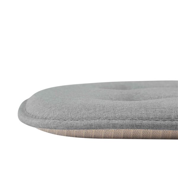 Marina Decoration U-Shaped Memory Foam 6-Pack Grey Tufted Nonslip Chair Cushion