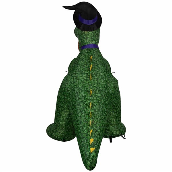 Gemmy Airblown Animated Halloween Inflatable T-Rex with Jack-O'-Lantern - 91 x 55-in