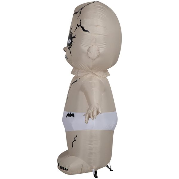 Gemmy Airblown Inflatable Halloween Animated Head Turning Zombie Doll- 72 x 57-in