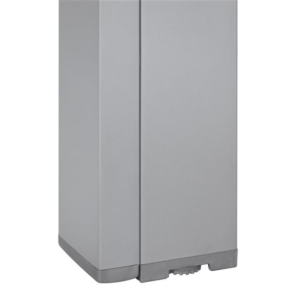 CorLiving Gallant Rectangular Silver Aluminum and Taupe Poly-Wood Patio Dining Table