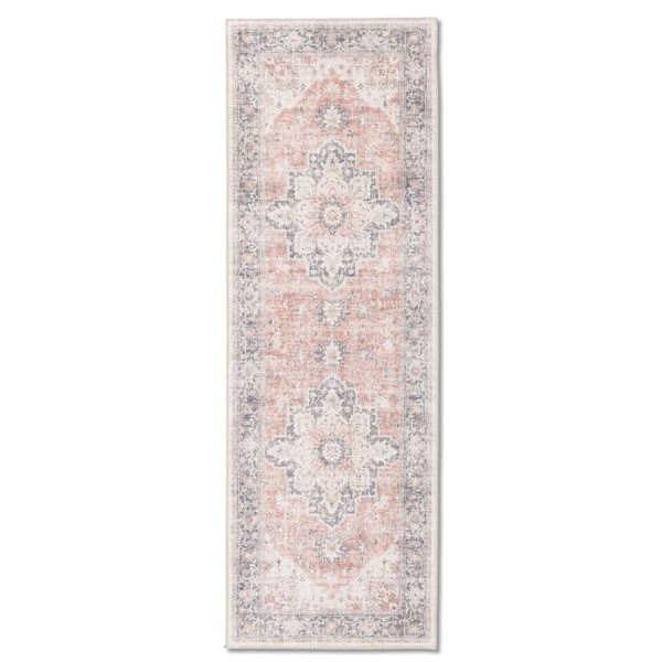 Erbanica 2-ft 6-in x 8-ft Whispering Medallion Premium Soft Washable Rectangle Rug - Pastel