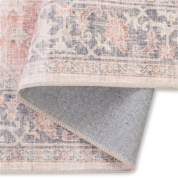 Erbanica 2-ft 6-in x 8-ft Whispering Medallion Premium Soft Washable Rectangle Rug - Pastel