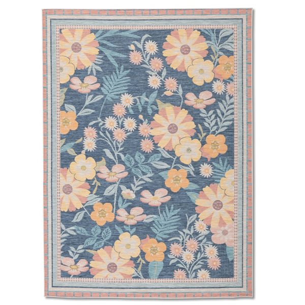 Floral Rectangular Rug Erbanica 5-ft 3-in x 7-ft 3-in Harmony Outdoor Floral Rectangle Rug ...