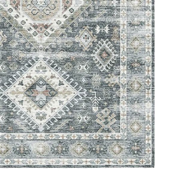 Erbanica 2-ft 5-in x 7-ft Brio Washable Nonslip Modern Rectangle Rug - Blue Grey