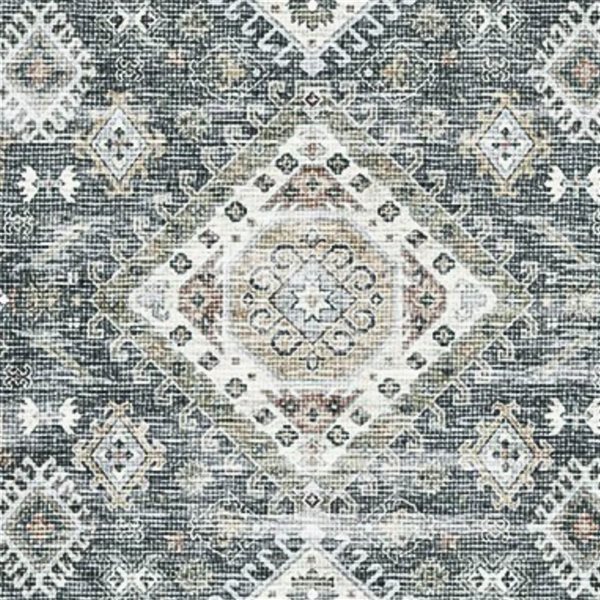 Erbanica 2-ft 5-in x 7-ft Brio Washable Nonslip Modern Rectangle Rug - Blue Grey