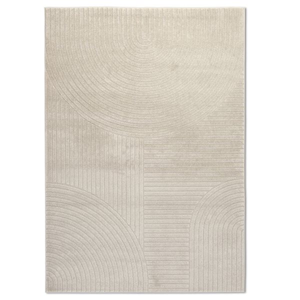 Erbanica 3-ft 6-in x 5-ft 6-in Elio Geometric Indoor Rectangle Soft Area Rug - Grey/Beige