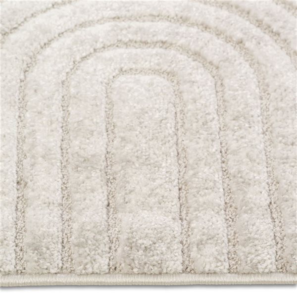 Erbanica 3-ft 6-in x 5-ft 6-in Elio Geometric Indoor Rectangle Soft Area Rug - Grey/Beige