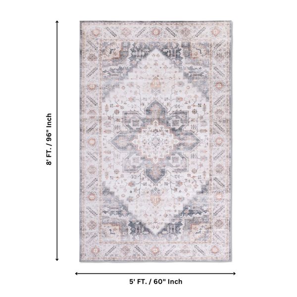 Erbanica 5 x 8-ft Tranquil Ultra Soft Polyester Transitional Rectangle Rug - Chestnut