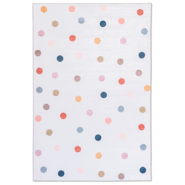 Erbanica 4 x 6-ft Kids Playful Polka Dots Ultra Soft Rectangle Loomed ...