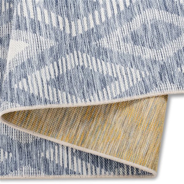 Erbanica 8 x 10-ft Twilight Diamond Grid Outdoor Rectangle Rug - Blue