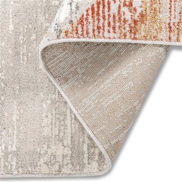 Erbanica 8 x 11-ft Kopfkino Geometric Distressed Indoor Rectangle Rug - Grey/Cream