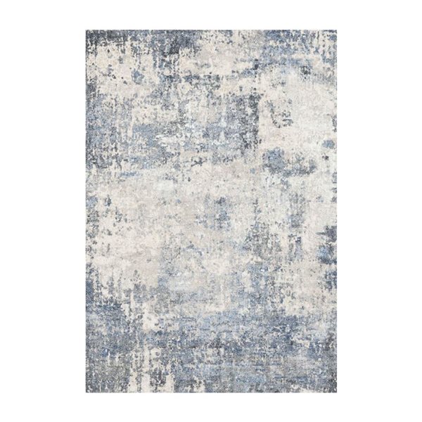 Erbanica 30 x 50-in Brio Washable Nonslip Modern Rectangle Rug - Grey Marble