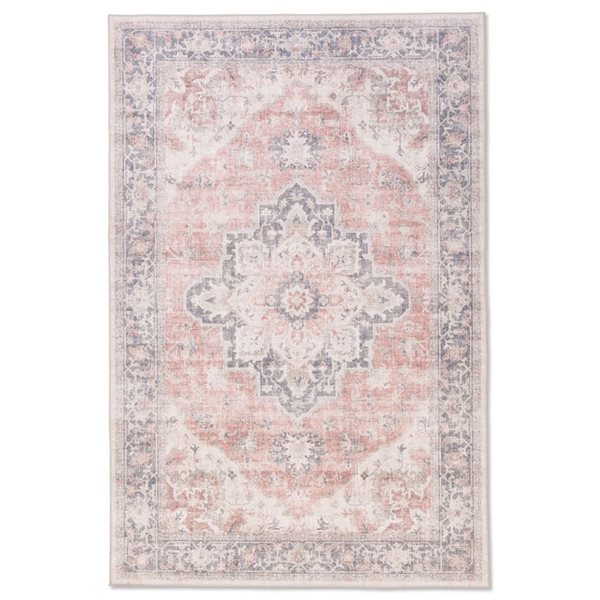 Erbanica 5 x 7-ft 6-in Whispering Medallion Premium Soft Washable Rectangle Rug - Pastel