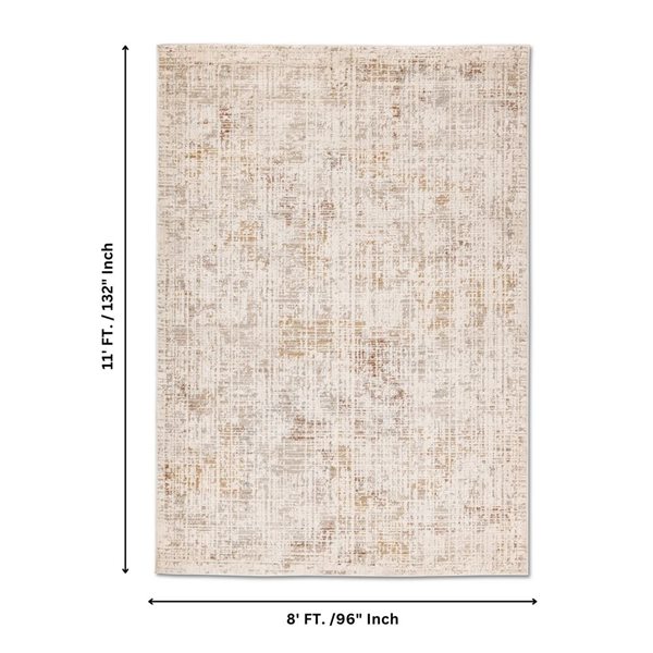 Erbanica 8 x 11-ft Kopfkino Transitional Distressed Indoor Rectangle Rug - Beige