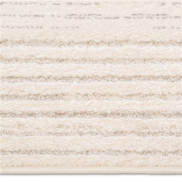 Erbanica 5-ft 3-in x 7-ft 6-in Elio Abstract Shape Indoor Rectangle Soft Rug - Beige