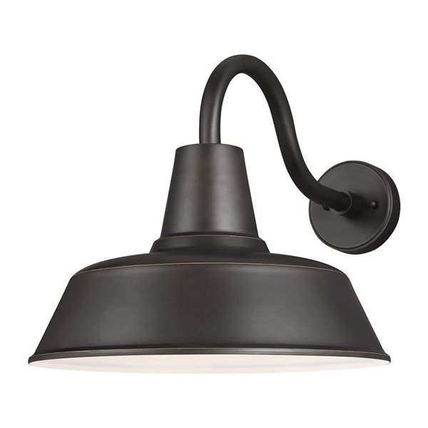 Generation Lighting Extra-Large Barn 1-Light Aluminum Outdoor Wall Sconce - Antique Bronze
