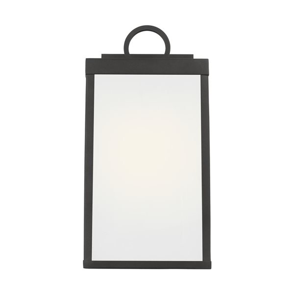 Generation Lighting Howell 6 W x 12.5-in H Textured Black Metal Modern Outdoor Wall Lantern
