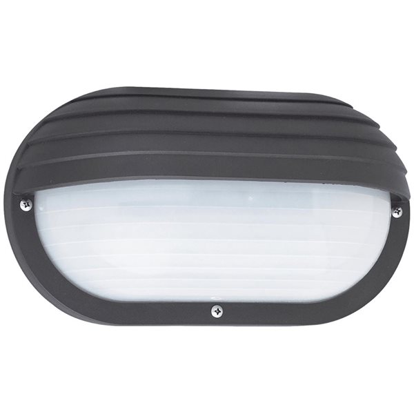 Generation Lighting Bayside 10 W x 5-in H Black Polycarbonate 1-Light Outdoor Wall Light