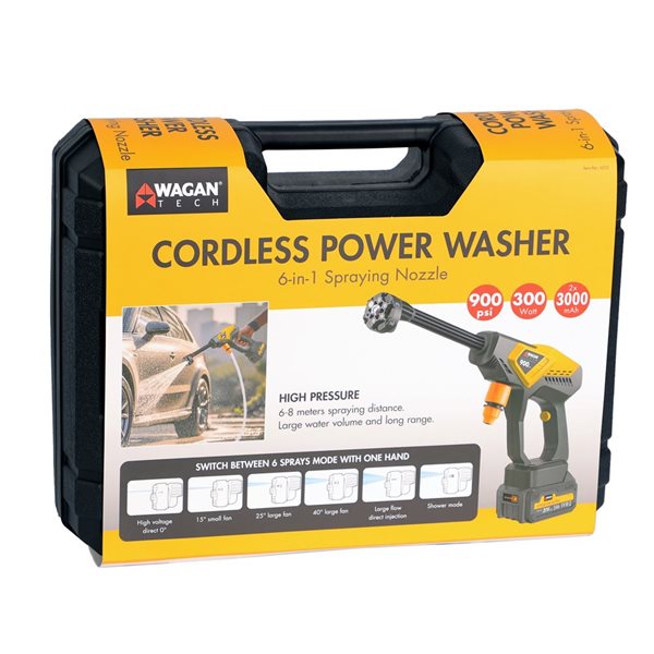 Wagan Cordless 900 PSI Power Washer w/ 16.5-ft Hose