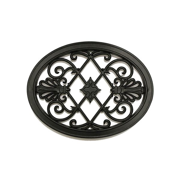 Nuvo Iron 13 x 17-in Oval Black Cast Aluminum Fence & Gate Insert