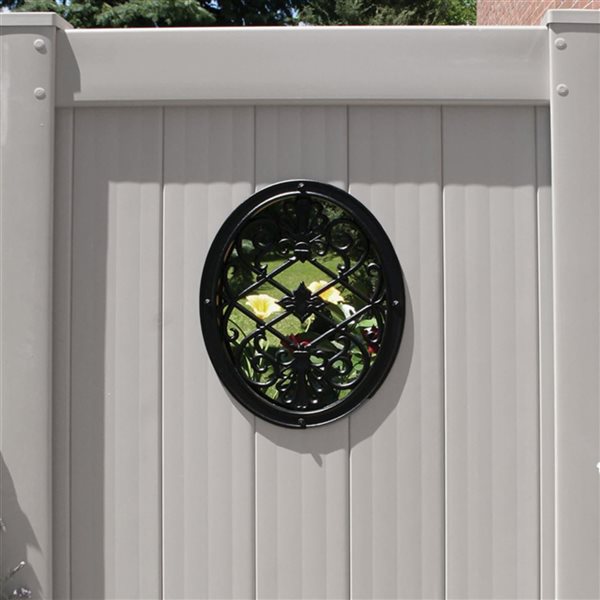 Nuvo Iron 13 x 17-in Oval Black Cast Aluminum Fence & Gate Insert