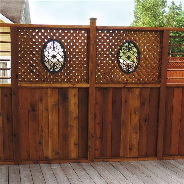 Nuvo Iron 13 x 17-in Oval Black Cast Aluminum Fence & Gate Insert