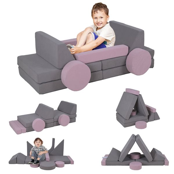 Canapé de jeu modulaire pour enfant en peluche • LOOVE