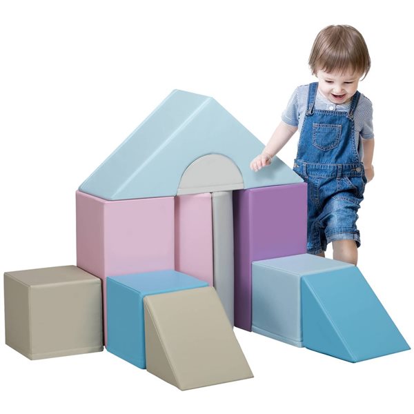 5 Blocs d'Escalade/ Construction en Mousse Douce pour Bébé 1-3 Ans