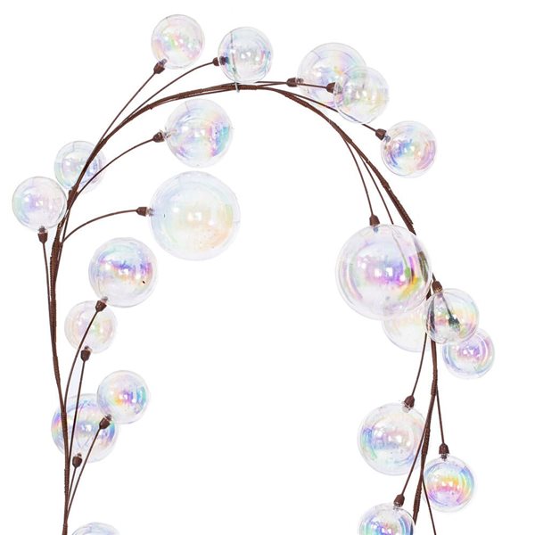 Vickerman 10-ft Indoor Clear Iridescent Branch Ball Wire Garland