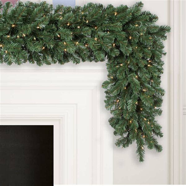 Vickerman 9-ft x 18-in Indoor Unlit Oregon Fir Artificial Christmas Garland