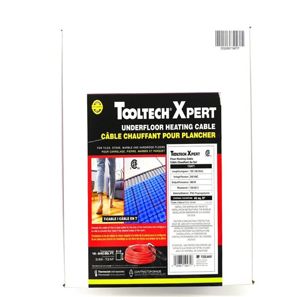 Tooltech Xpert 152-ft x 0.17-in Red/Black 240V Floor Heating Cable