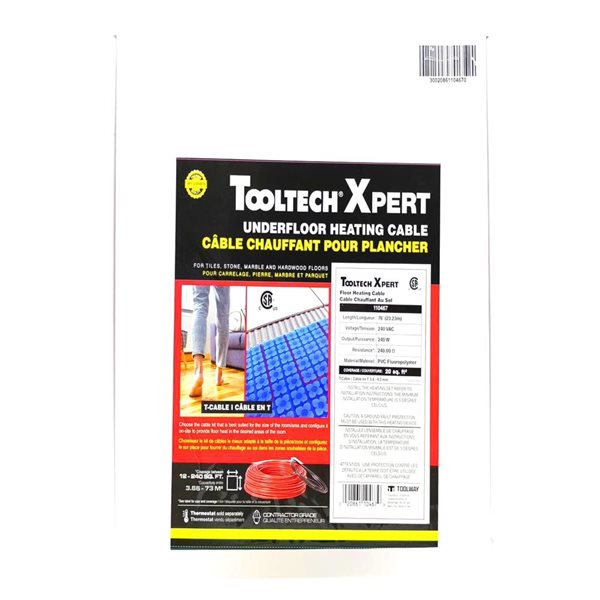Tooltech Xpert 76-ft x 0.17-in Red/Black 240V Floor Heating Cable