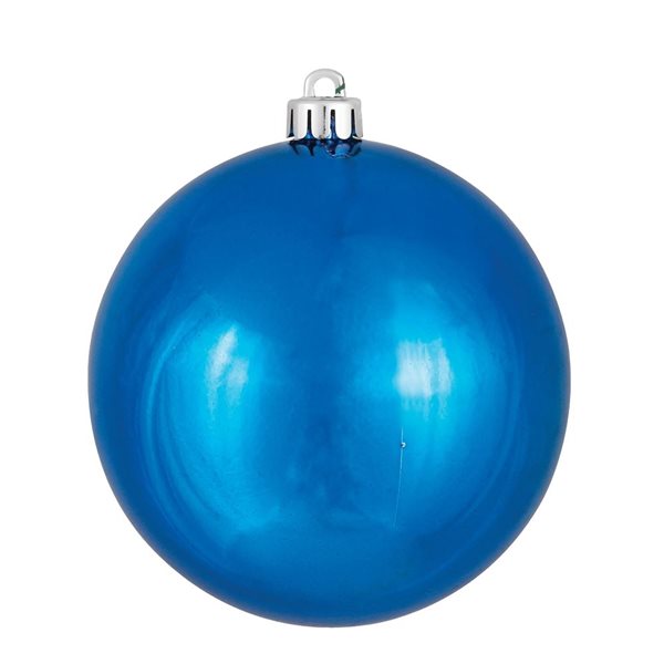 Vickerman 12-Pack 3-in Blue Shiny Ball Ornament