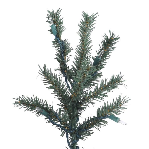 Vickerman 3-ft Natural Bark Alpine Pre-Lit Artificial Christmas Tree with Warm White LED Lights