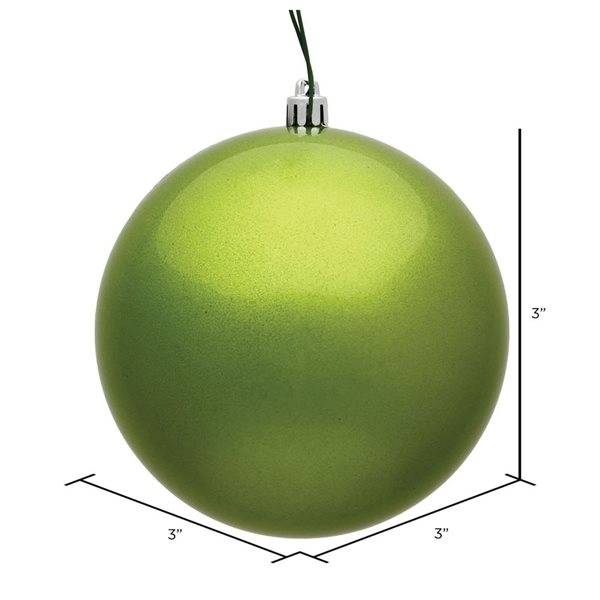 Vickerman 12-Pack 3-in Lime Candy Ball Ornament