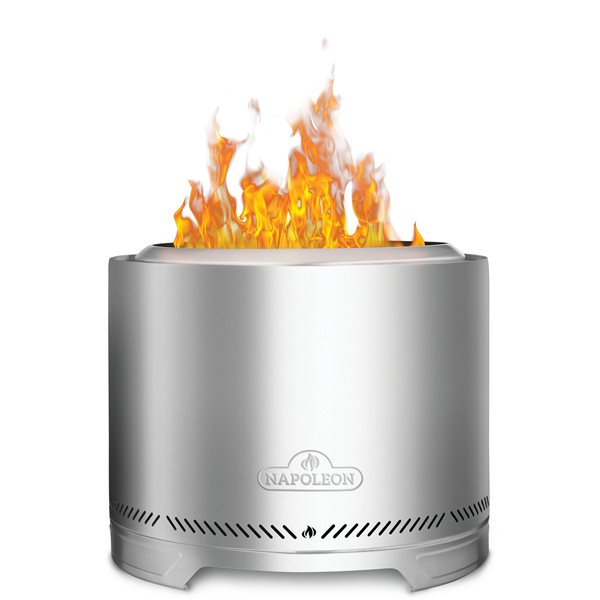 Napoleon Timberwolf 22-in dia Stainless Steel Outdoor Smokeless Fire Pit w/ Accessories