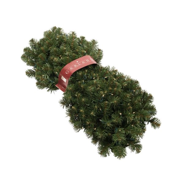 Vickerman 9-ft x 12-in Oregon Fir Artificial Christmas Garland with Warm White LED Lights