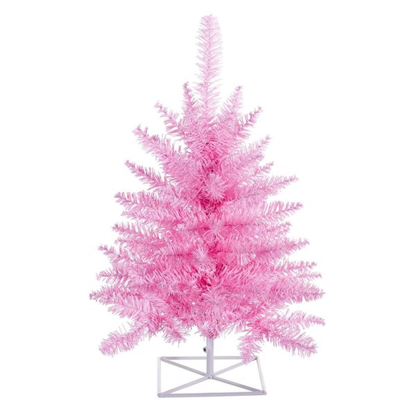 Vickerman 3-ft Pink Fir Unlit Artificial Christmas Tree