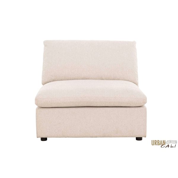Urban Cali Long Beach 121.5-in W Axel Beige Polyester Fabric Modular Corner Sectional Sofa