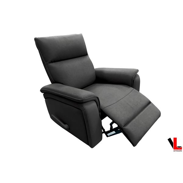 Levoluxe Sereno 36-in Jaxxon Smoke Polyester Blend Fabric Modern Rocking Reclining Chair