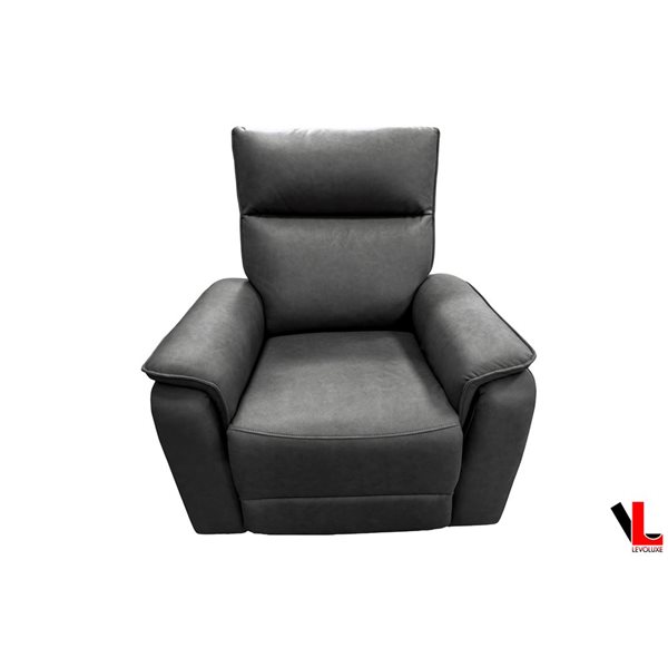 Levoluxe Sereno 36-in Jaxxon Smoke Polyester Blend Fabric Modern Rocking Reclining Chair