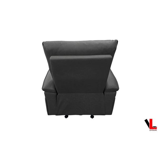 Levoluxe Sereno 36-in Jaxxon Smoke Polyester Blend Fabric Modern Rocking Reclining Chair
