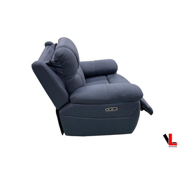 Levoluxe Regent 40.5-in Jaxxon Blue Polyester Blend Fabric Modern Power Reclining Rocking Chair w/ Power Headrest