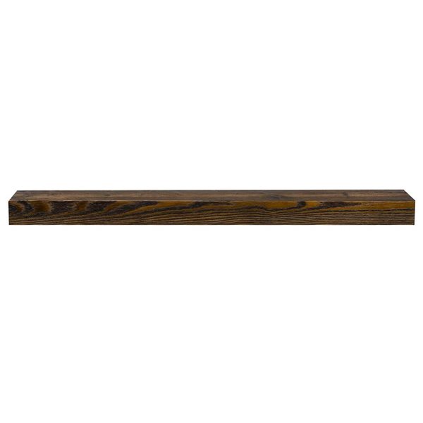 Dogberry Collections Textured Floating Timber Shelf 48 x 7 x 3-in - Dark Chocolate