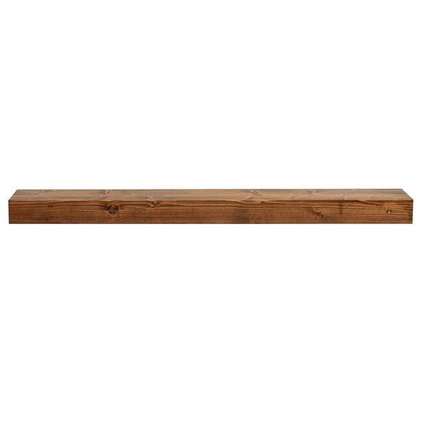 Dogberry Smooth Floating Timber Shelf 60 x 7 x 3-in - Brown