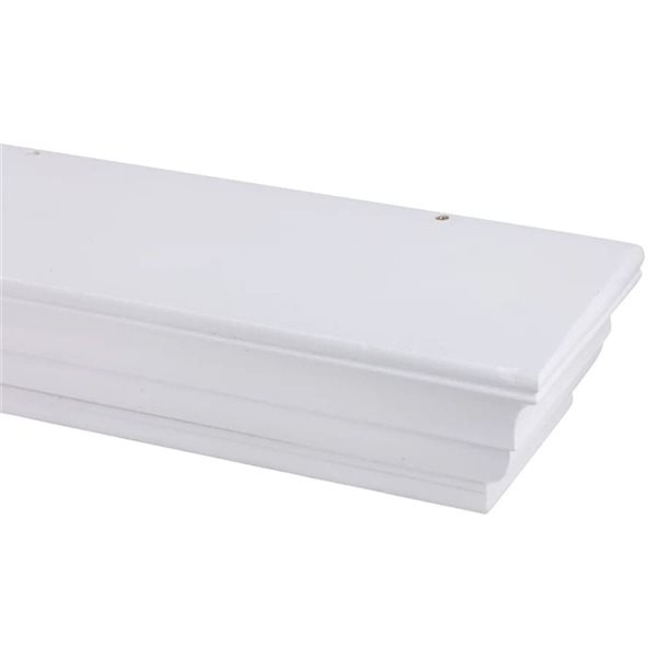 Dogberry Collections Sleek Traditional Fireplace Mantel 60-in - White