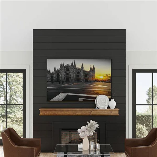 Dogberry Collections Cottage Fireplace Mantel 72 x 6 x 5.5-in - Aged Oak