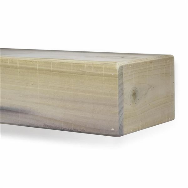 Dogberry Rustic Wood Fireplace Mantel 48 x 9 x 5.5-in - Unfinished
