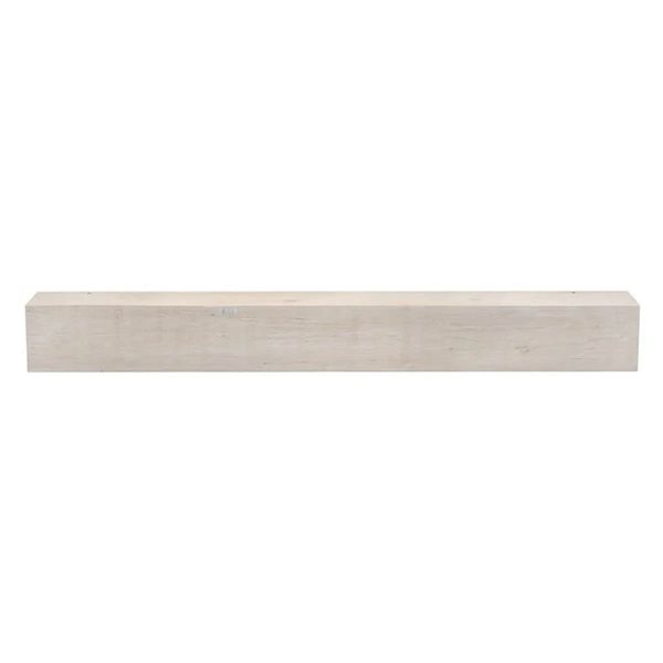 Dogberry Collections 60 W x 7.25 D x 5.5-in H White Wood Barn Beam Mantel