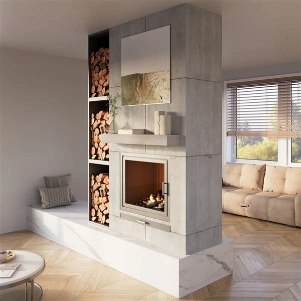 Dogberry Collections 60 W x 7.25 D x 5.5-in H White Wood Barn Beam Mantel